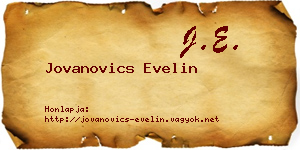 Jovanovics Evelin névjegykártya